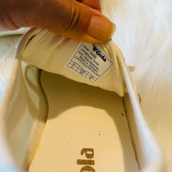 Gola womens shoe size 8 usa white , velcro straps - Picture 3 of 4